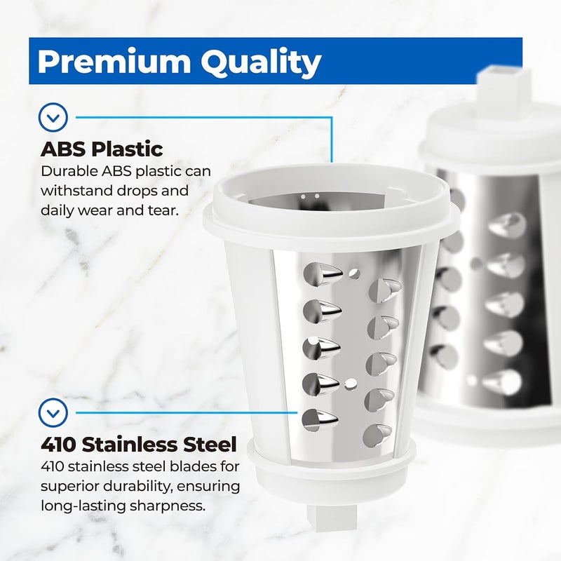 ANTOBLE Shred Cone for Presto Regular Salad Shooter Models 02910 02980, Cheese Grater Replacement Parts for Shredding Cheese, Vegetables and Fruits (Square Plug) - Image 4